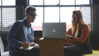 Middle people office team collaboration