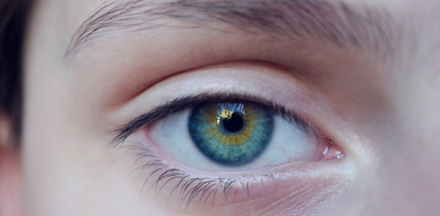 Big blue eye mirror of the soul