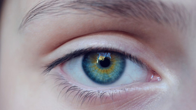 Middle blue eye mirror of the soul