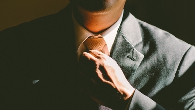 Middle tie young professional
