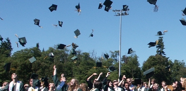 Big graduation teen high school student graduate